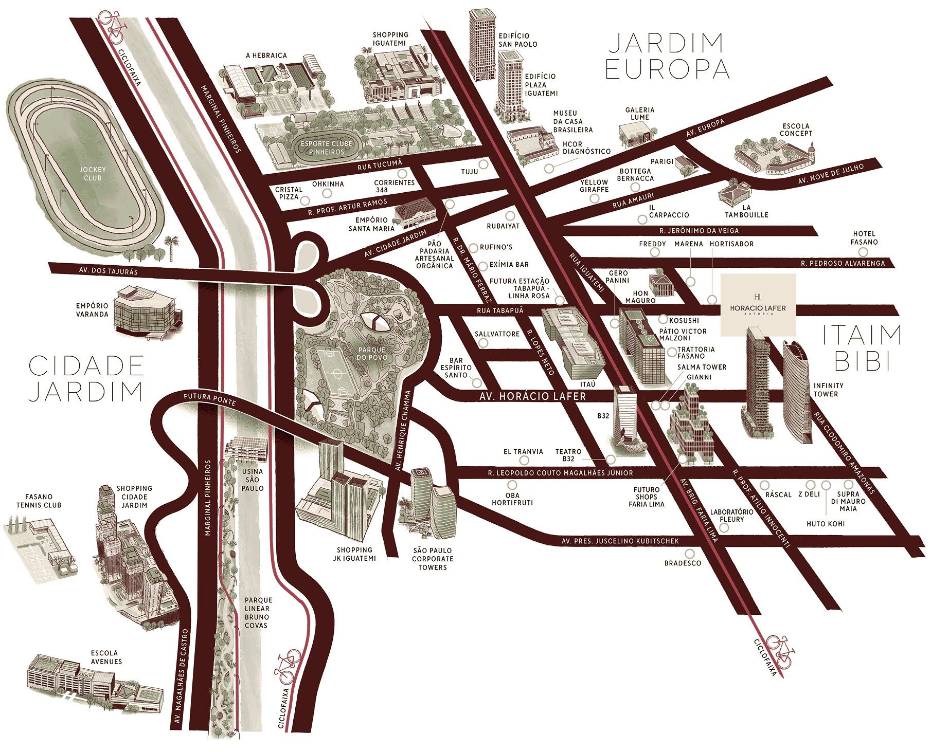 Mapa da região — Av. Horácio Lafer, 73, Itaim Bibi, São Paulo